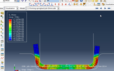آموزش تحلیل فرایند کشش عمیق و برگشت فنری در نرم افزار آباکوس